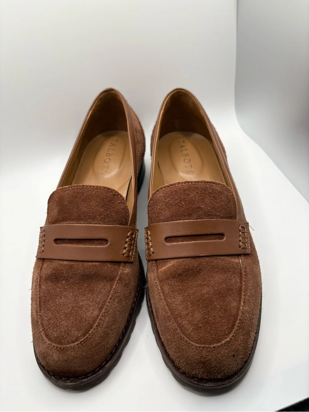Talbots Brown Suede Penny Loafers for Women